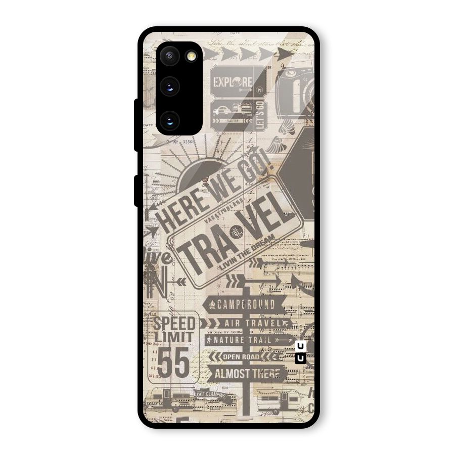 Here We Travel Glass Back Case for Galaxy S20 FE 5G