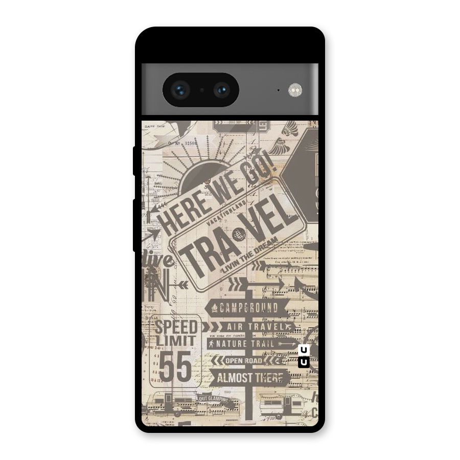 Here We Travel Glass Back Case for Google Pixel 7