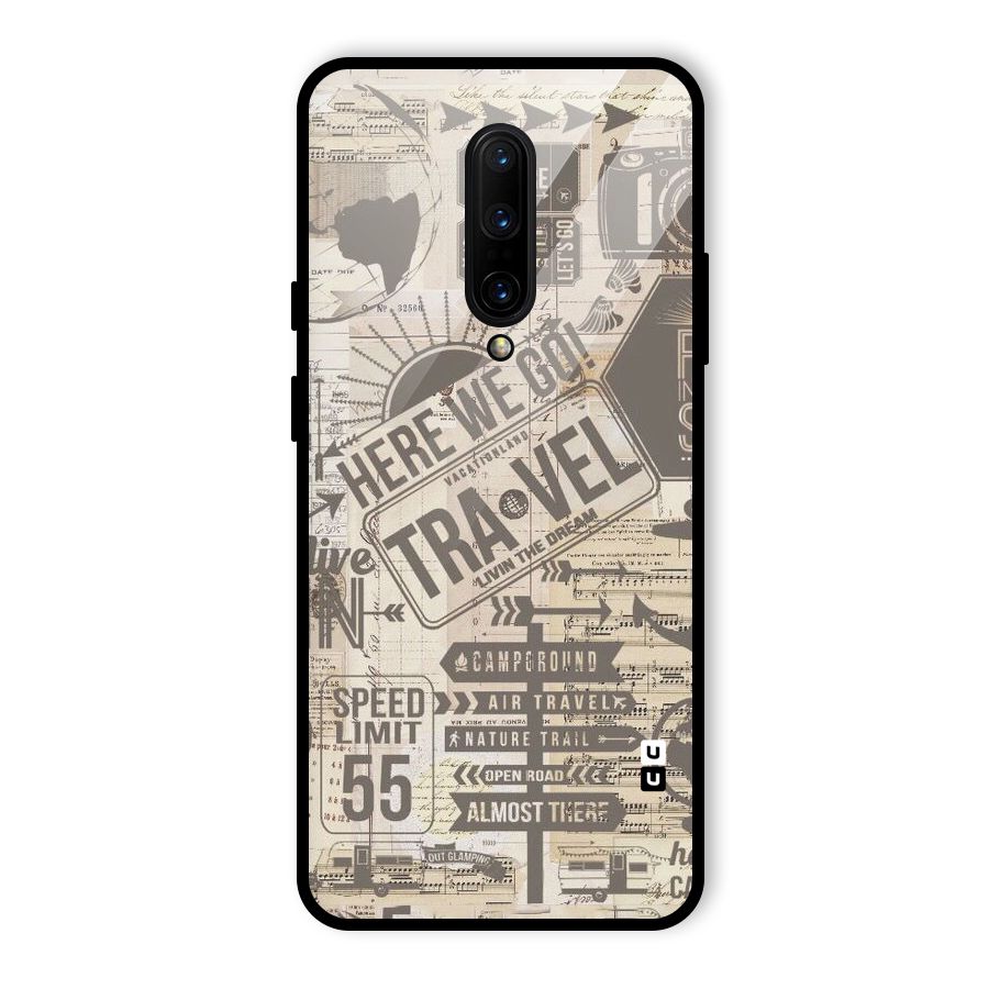 Here We Travel Glass Back Case for OnePlus 7 Pro