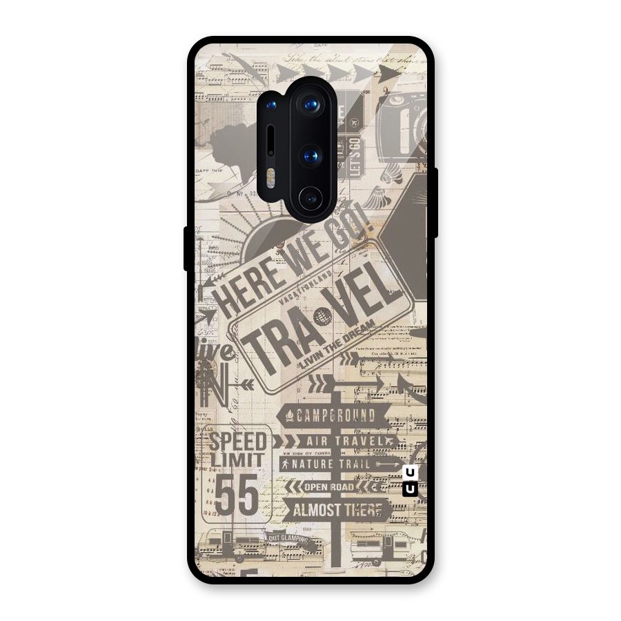 Here We Travel Glass Back Case for OnePlus 8 Pro