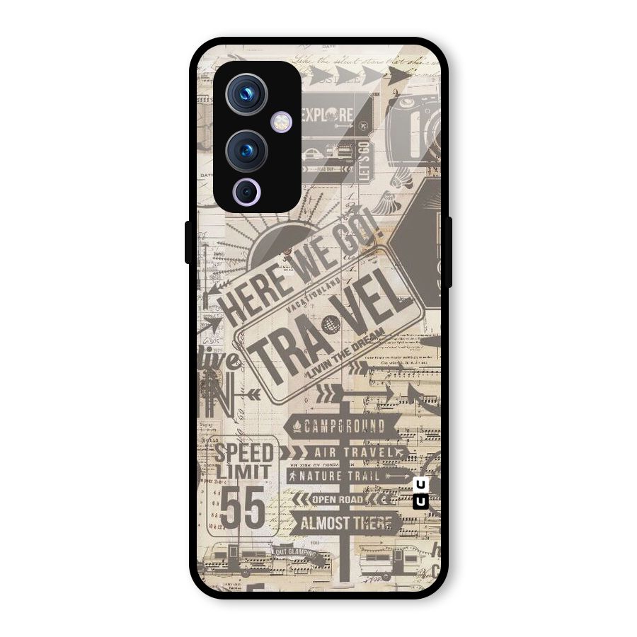Here We Travel Glass Back Case for OnePlus 9
