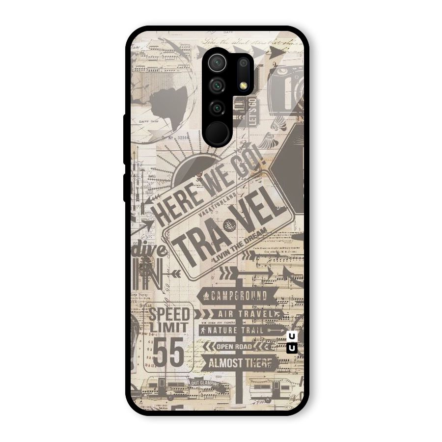 Here We Travel Glass Back Case for Poco M2