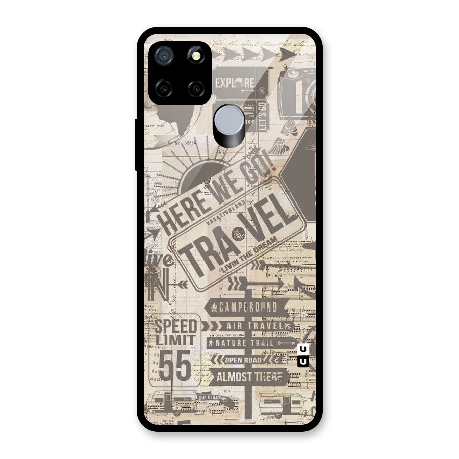 Here We Travel Glass Back Case for Realme C12