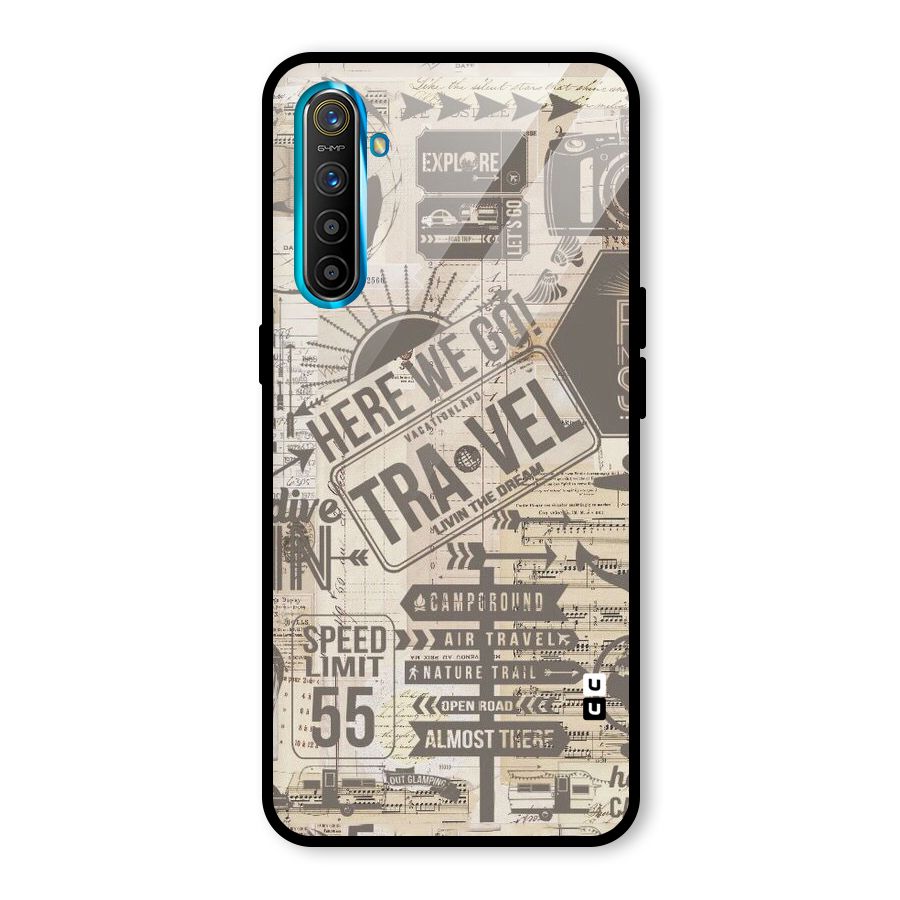 Here We Travel Glass Back Case for Realme X2