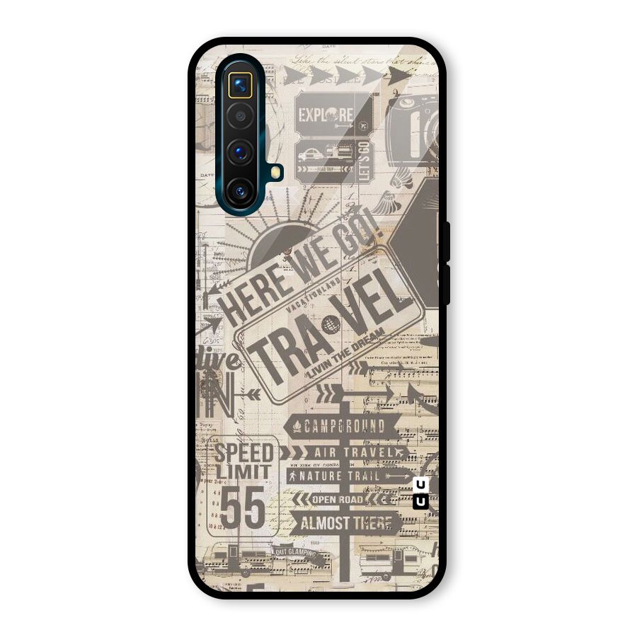 Here We Travel Glass Back Case for Realme X3 SuperZoom