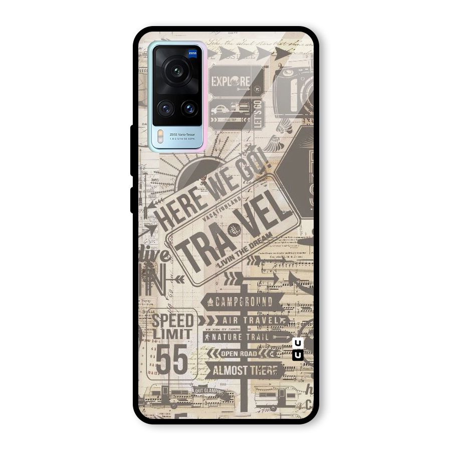 Here We Travel Glass Back Case for Vivo X60