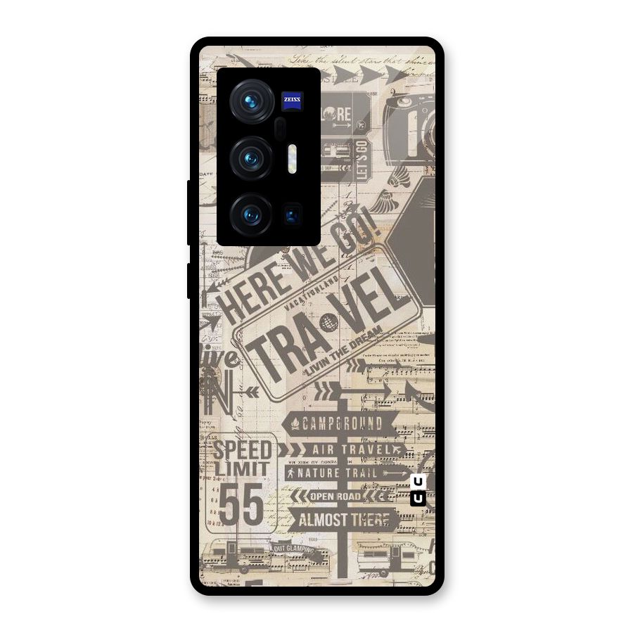 Here We Travel Glass Back Case for Vivo X70 Pro Plus