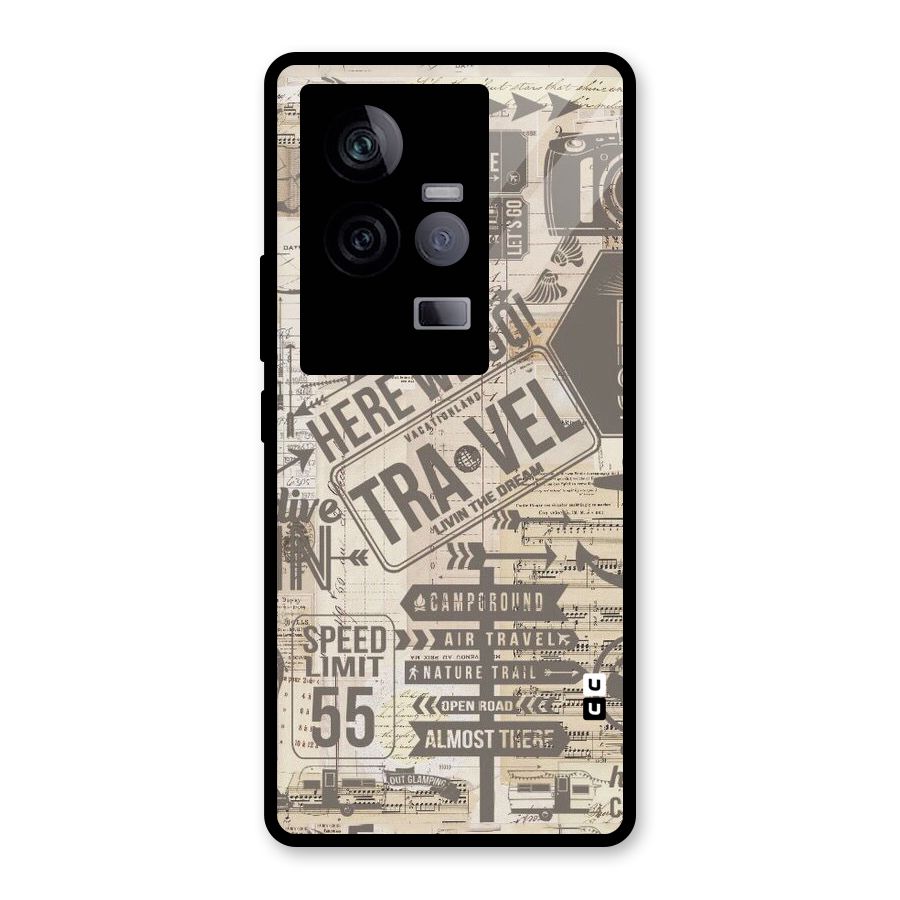 Here We Travel Glass Back Case for Vivo iQOO 11 5G