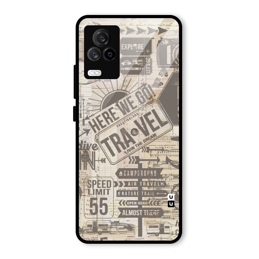 Here We Travel Glass Back Case for Vivo iQOO 7 Legend 5G