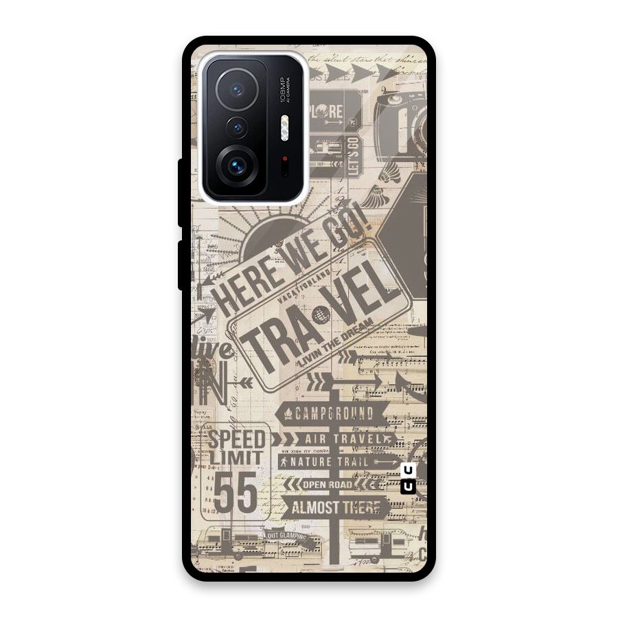 Here We Travel Glass Back Case for Xiaomi 11T Pro