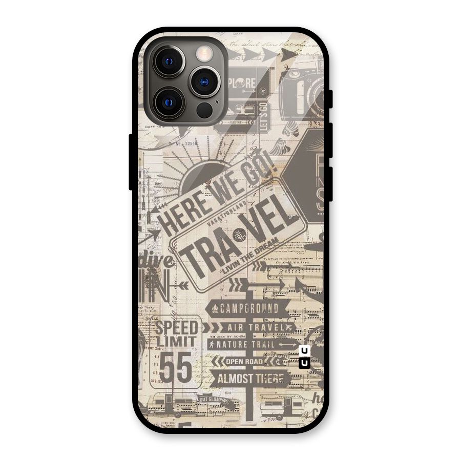 Here We Travel Glass Back Case for iPhone 12 Pro
