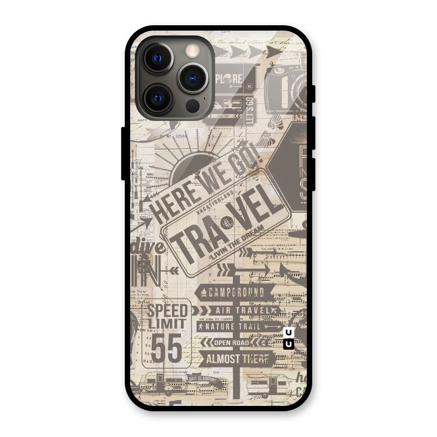 Here We Travel Glass Back Case for iPhone 12 Pro Max