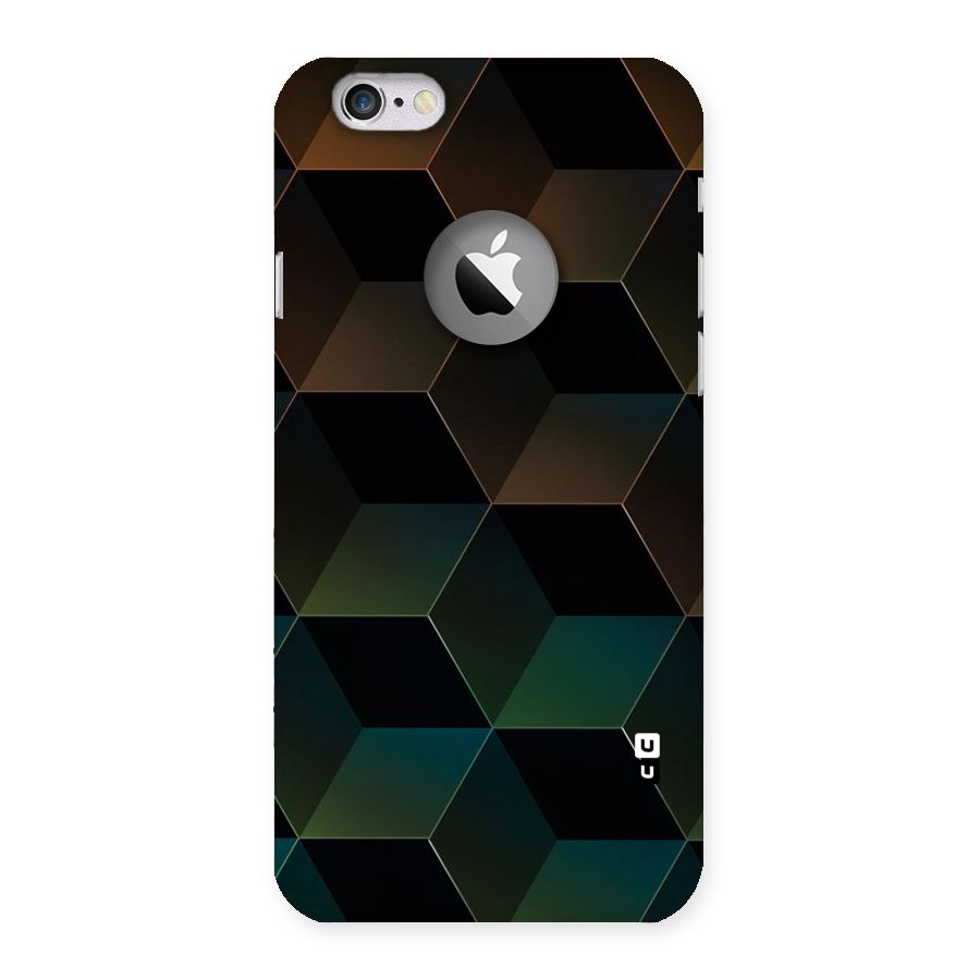 Hexagonal Design Back Case for iPhone 6 Logo Cut