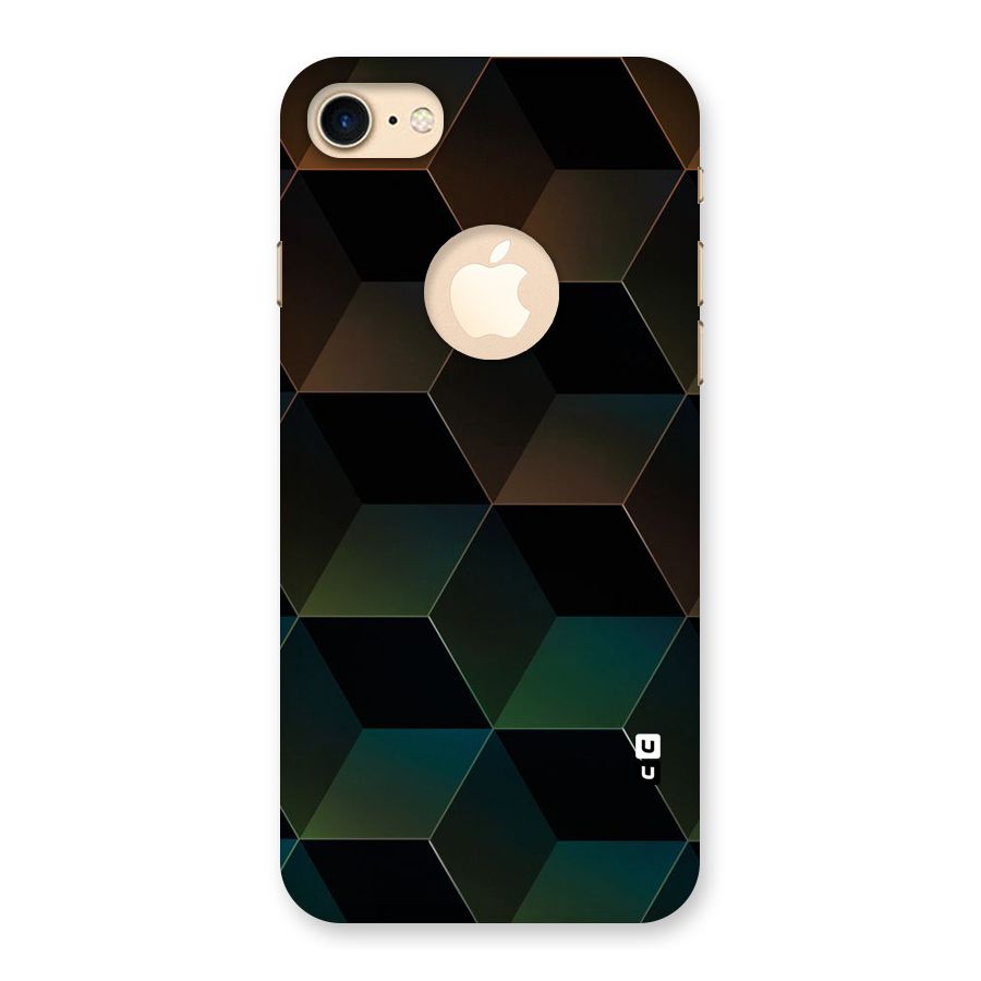 Hexagonal Design Back Case for iPhone 7 Logo Cut