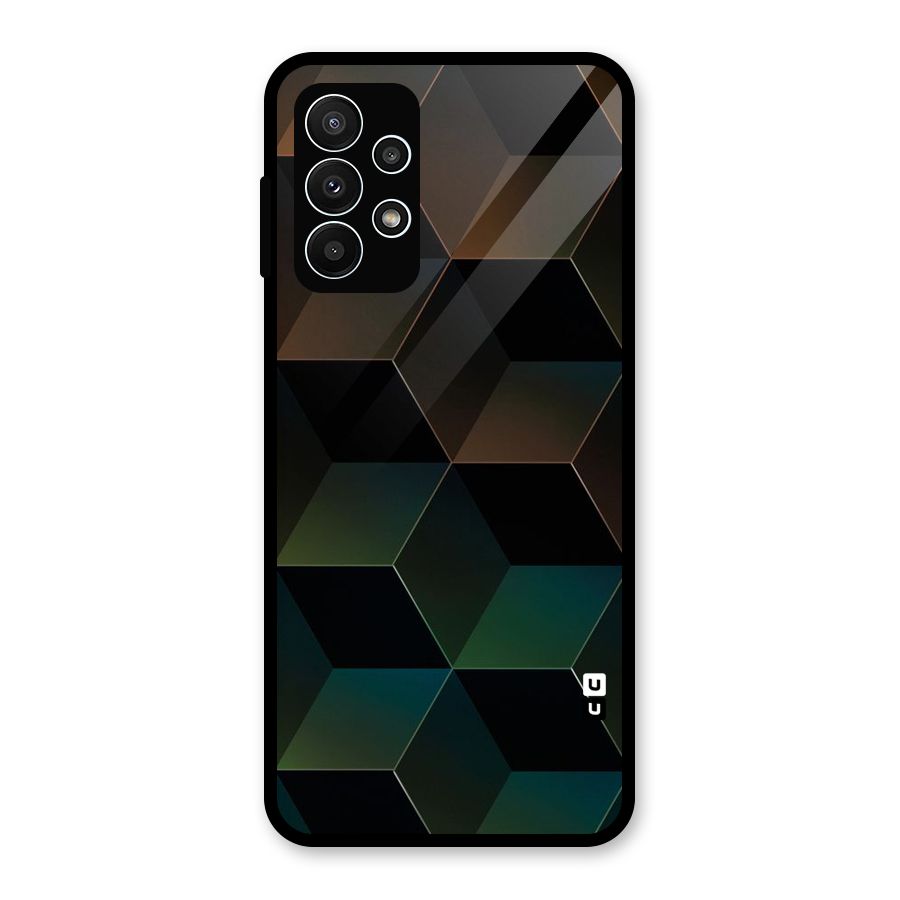 Hexagonal Design Glass Back Case for Galaxy A23