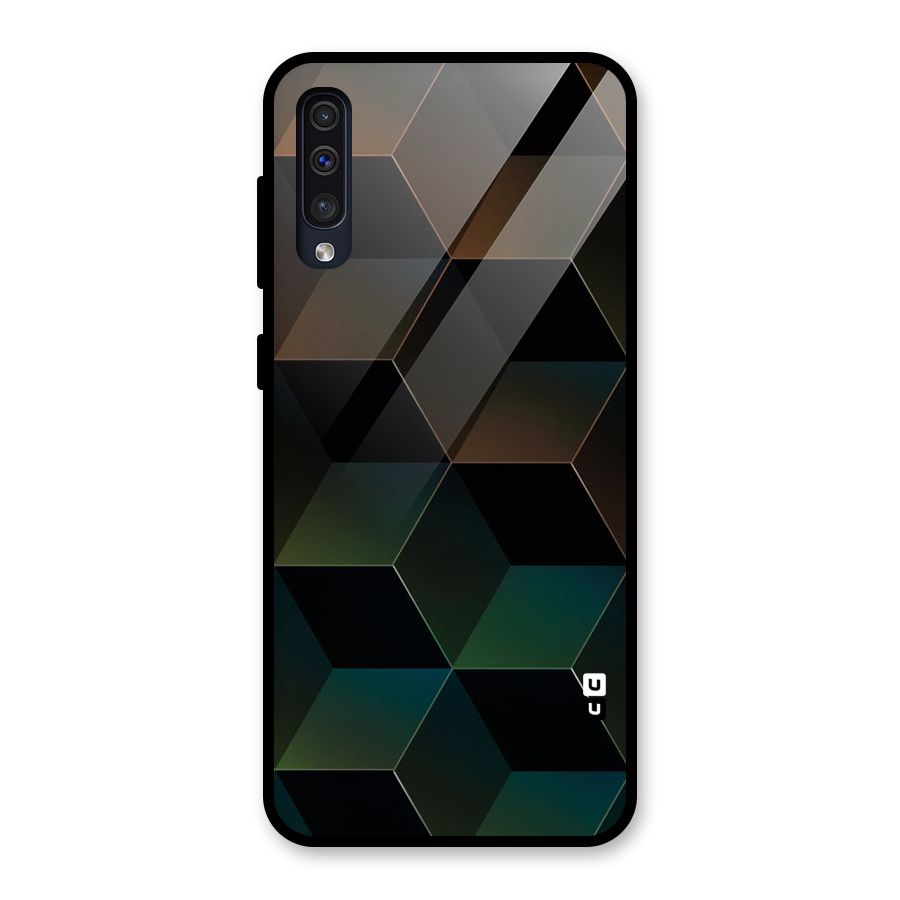 Hexagonal Design Glass Back Case for Galaxy A30s