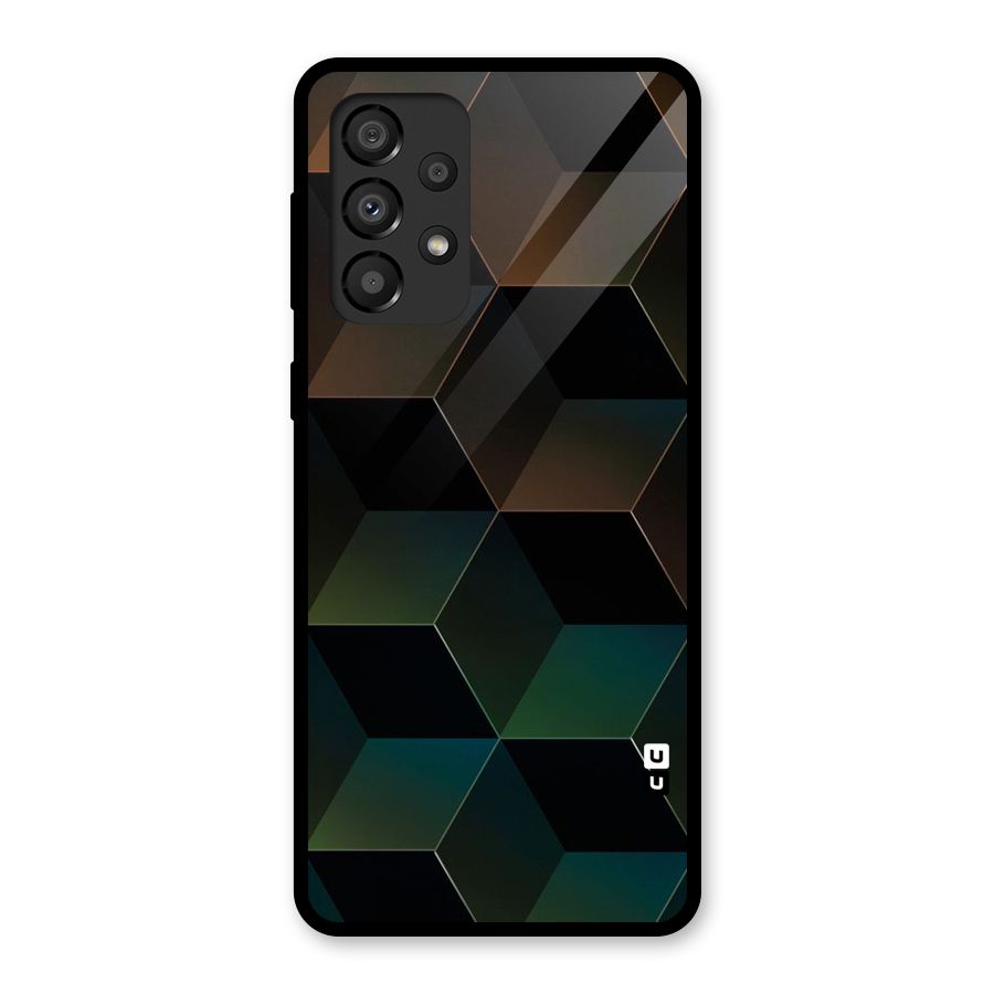 Hexagonal Design Glass Back Case for Galaxy A33 5G