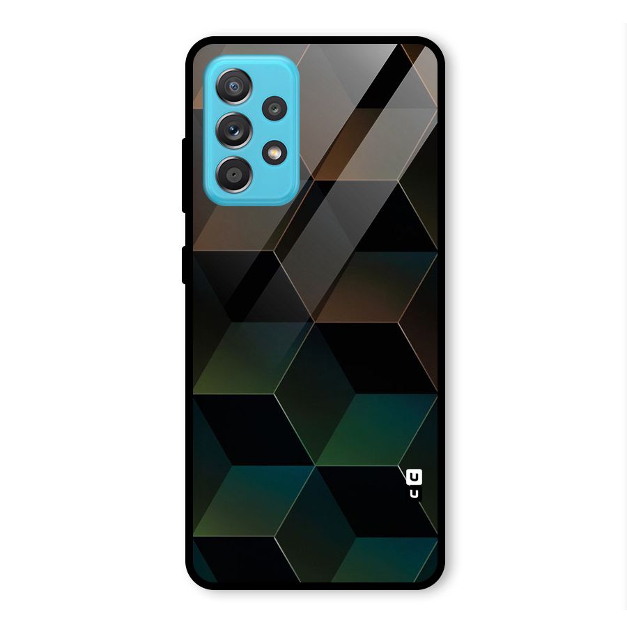 Hexagonal Design Glass Back Case for Galaxy A52