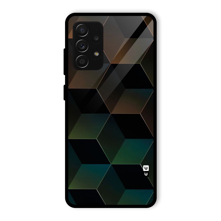 Hexagonal Design Glass Back Case for Galaxy A53 5G