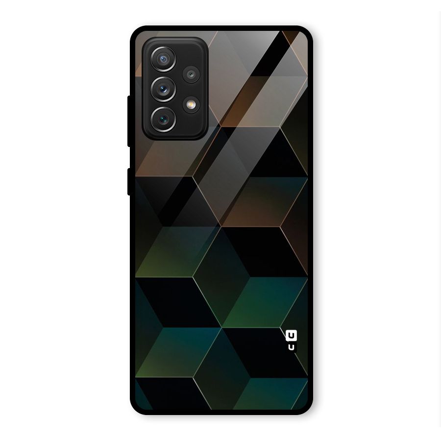 Hexagonal Design Glass Back Case for Galaxy A72
