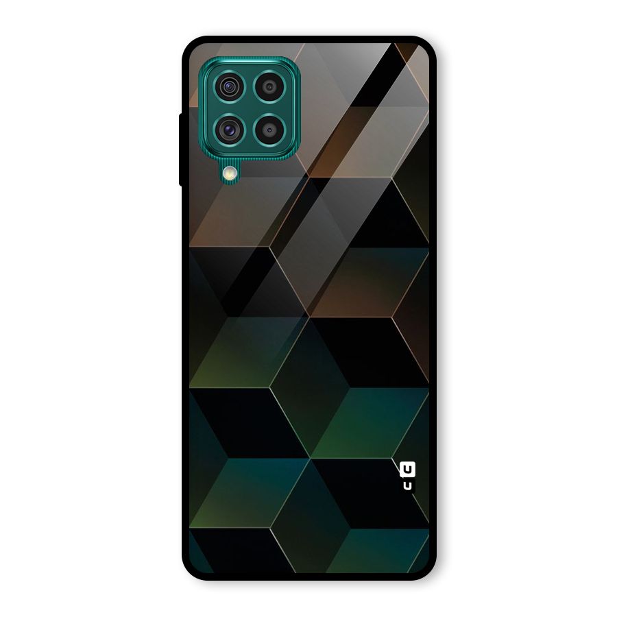 Hexagonal Design Glass Back Case for Galaxy F62