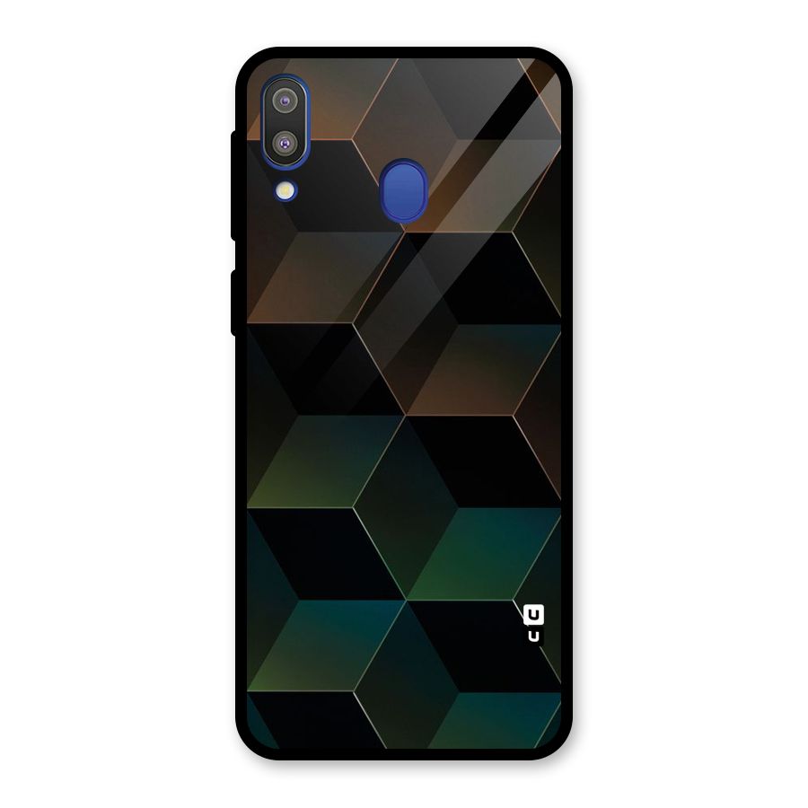 Hexagonal Design Glass Back Case for Galaxy M20