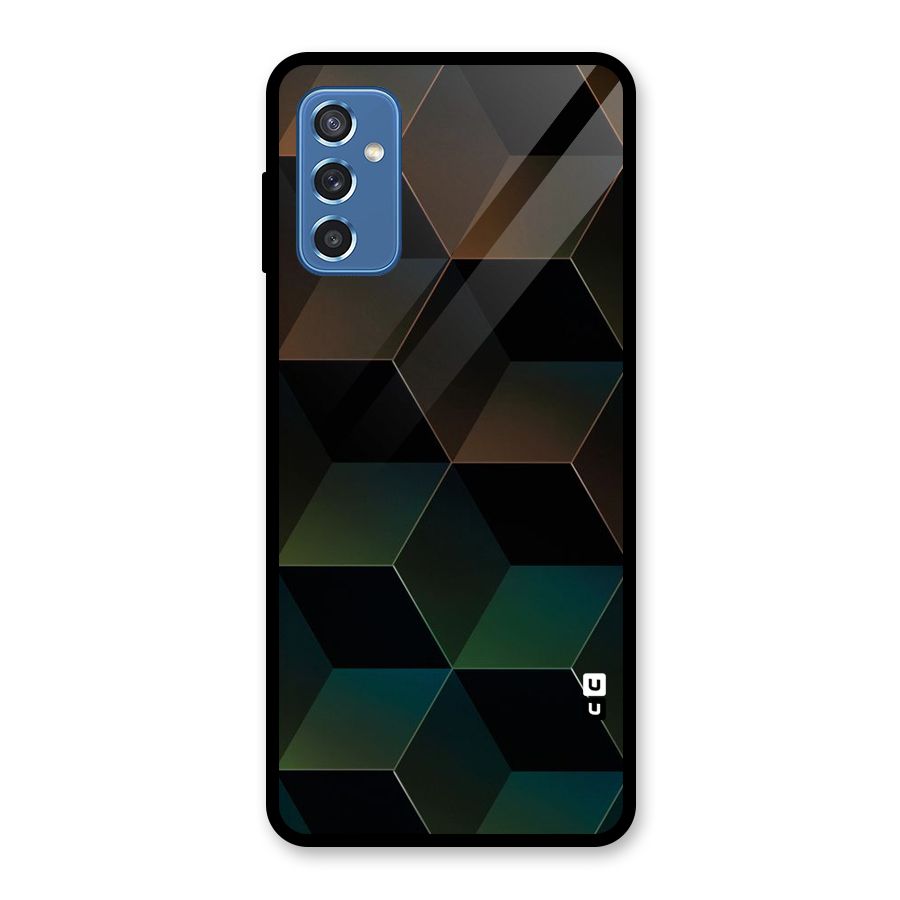 Hexagonal Design Glass Back Case for Galaxy M52 5G