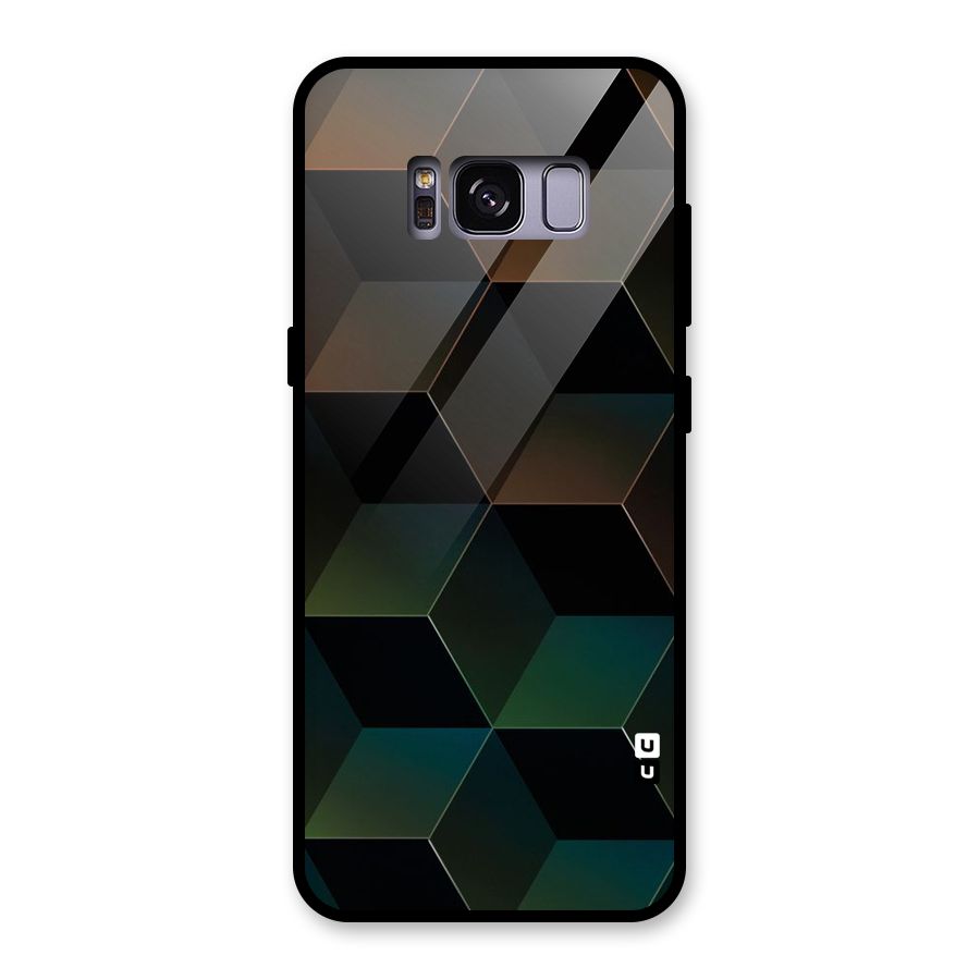Hexagonal Design Glass Back Case for Galaxy S8