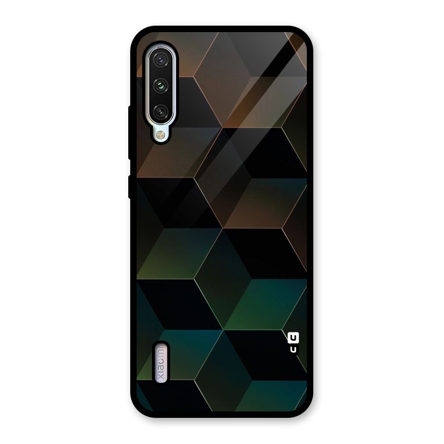 Hexagonal Design Glass Back Case for Mi A3