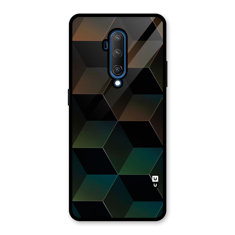 Hexagonal Design Glass Back Case for OnePlus 7T Pro