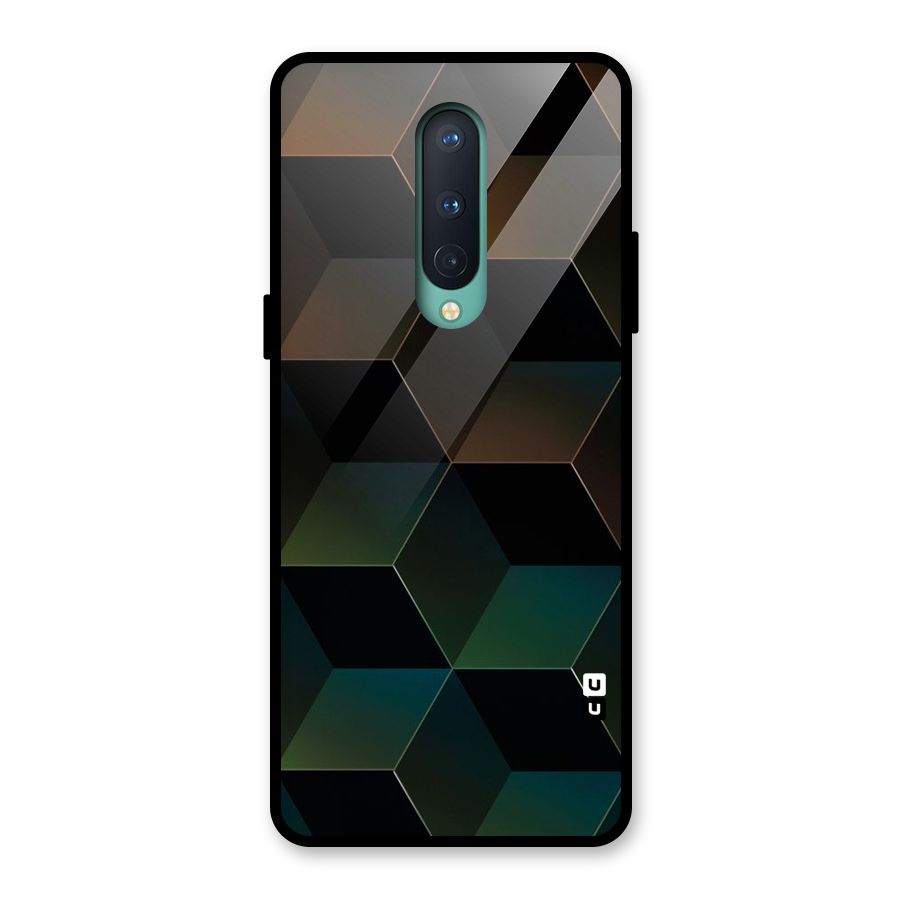 Hexagonal Design Glass Back Case for OnePlus 8