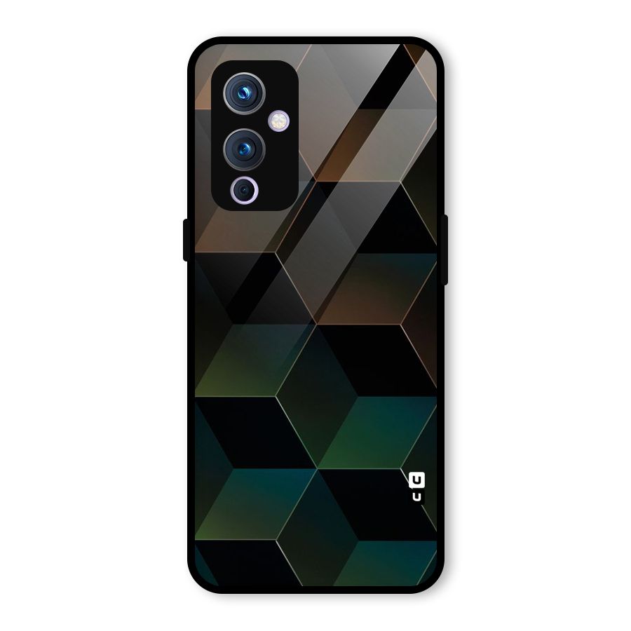 Hexagonal Design Glass Back Case for OnePlus 9