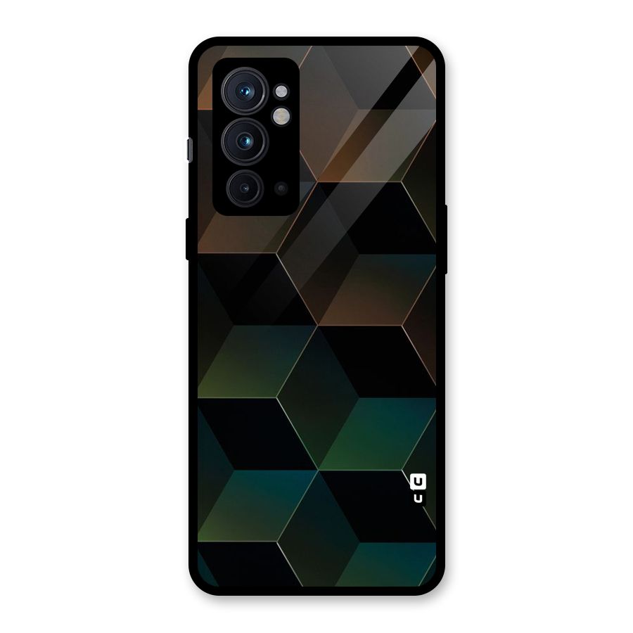 Hexagonal Design Glass Back Case for OnePlus 9RT 5G