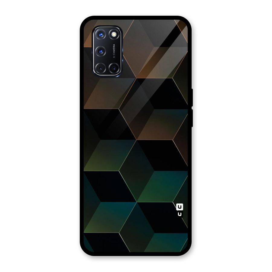 Hexagonal Design Glass Back Case for Oppo A52