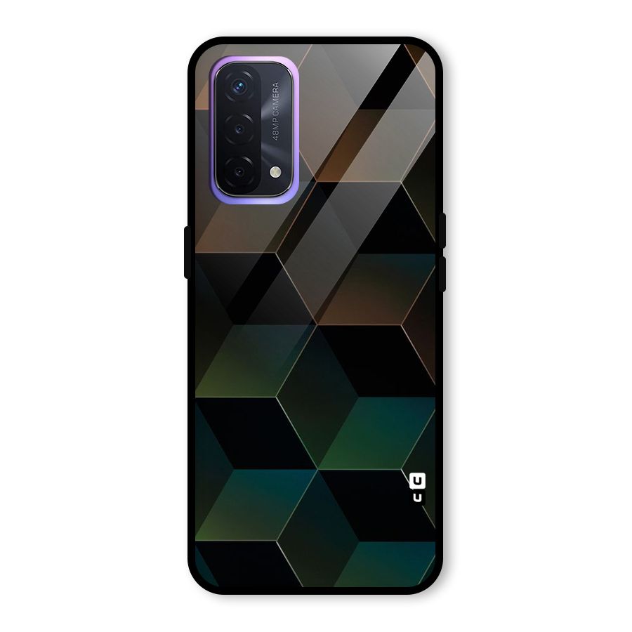 Hexagonal Design Glass Back Case for Oppo A74 5G
