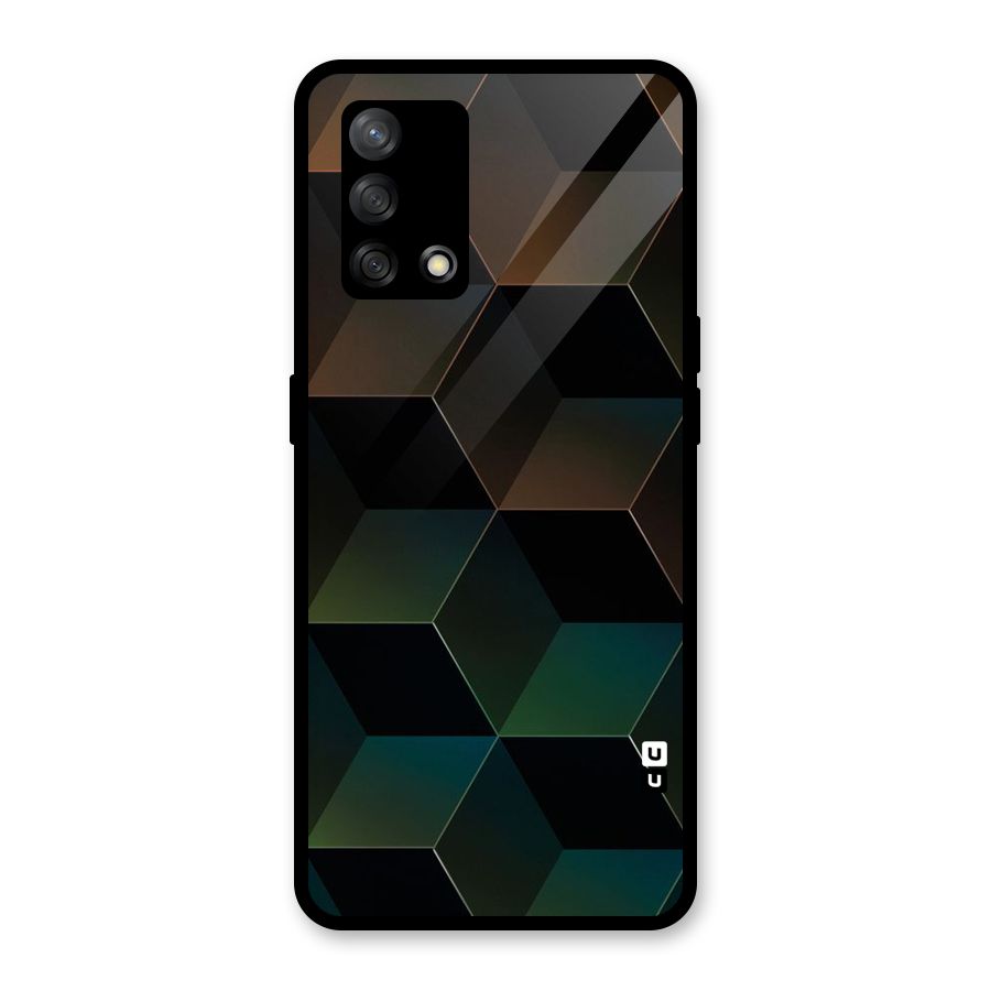 Hexagonal Design Glass Back Case for Oppo F19