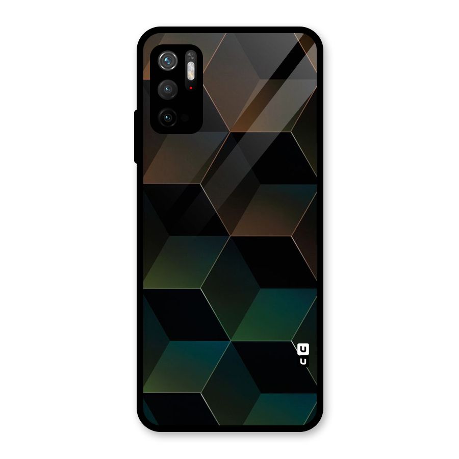 Hexagonal Design Glass Back Case for Poco M3 Pro 5G