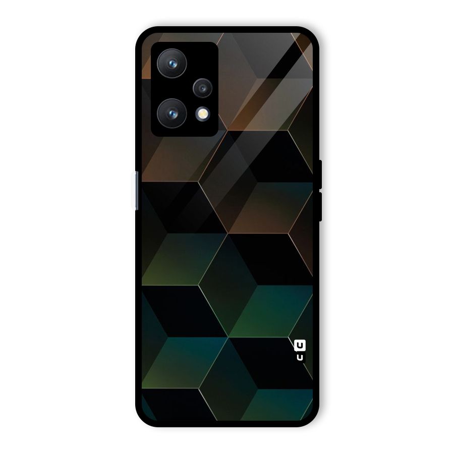 Hexagonal Design Glass Back Case for Realme 9 Pro 5G
