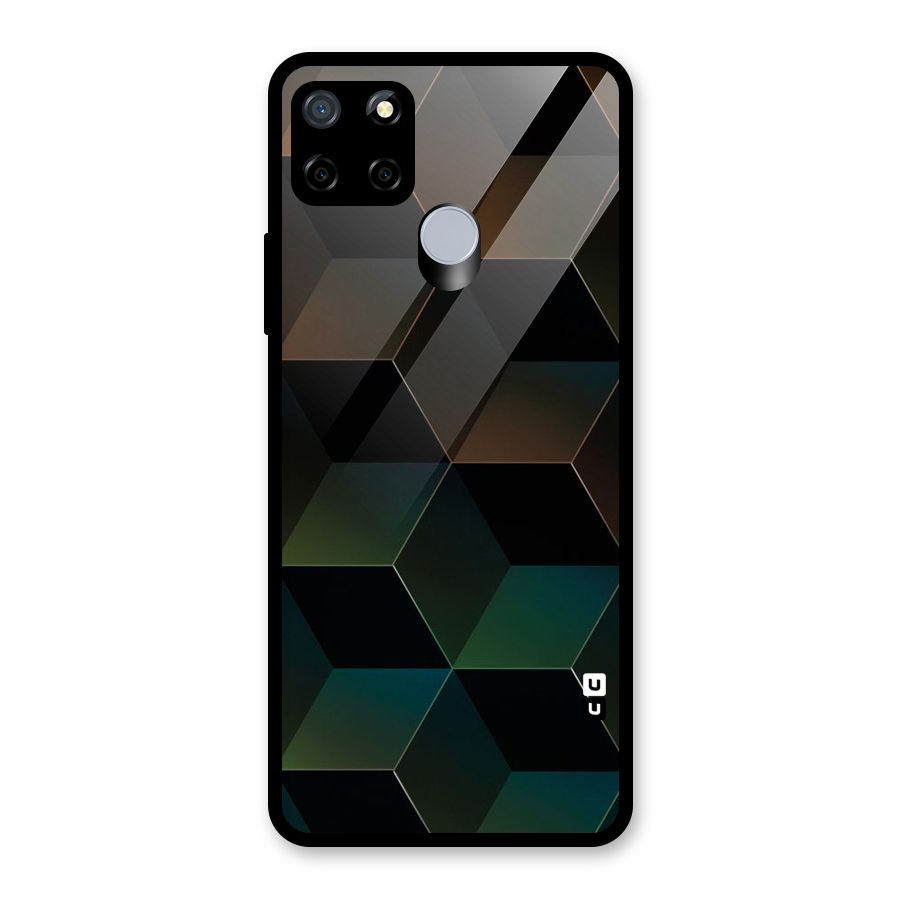 Hexagonal Design Glass Back Case for Realme C12