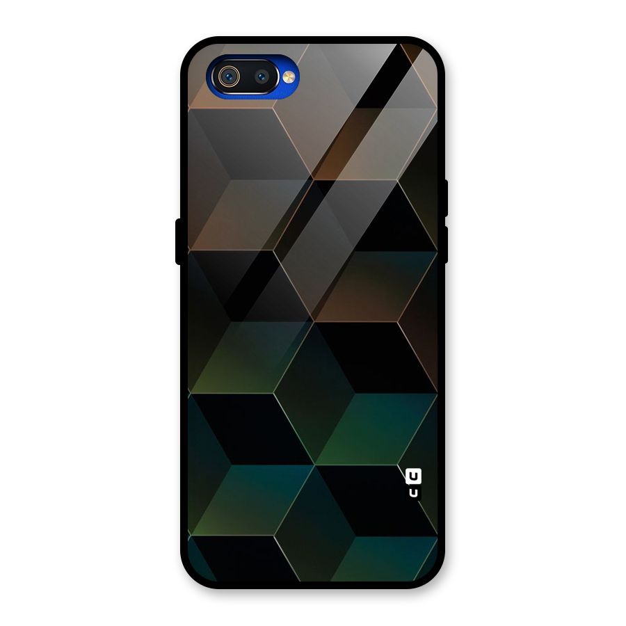 Hexagonal Design Glass Back Case for Realme C2