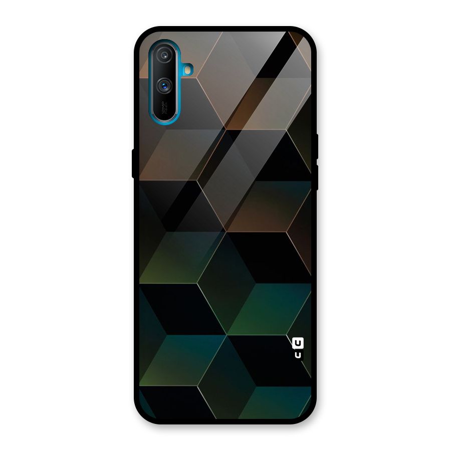 Hexagonal Design Glass Back Case for Realme C3