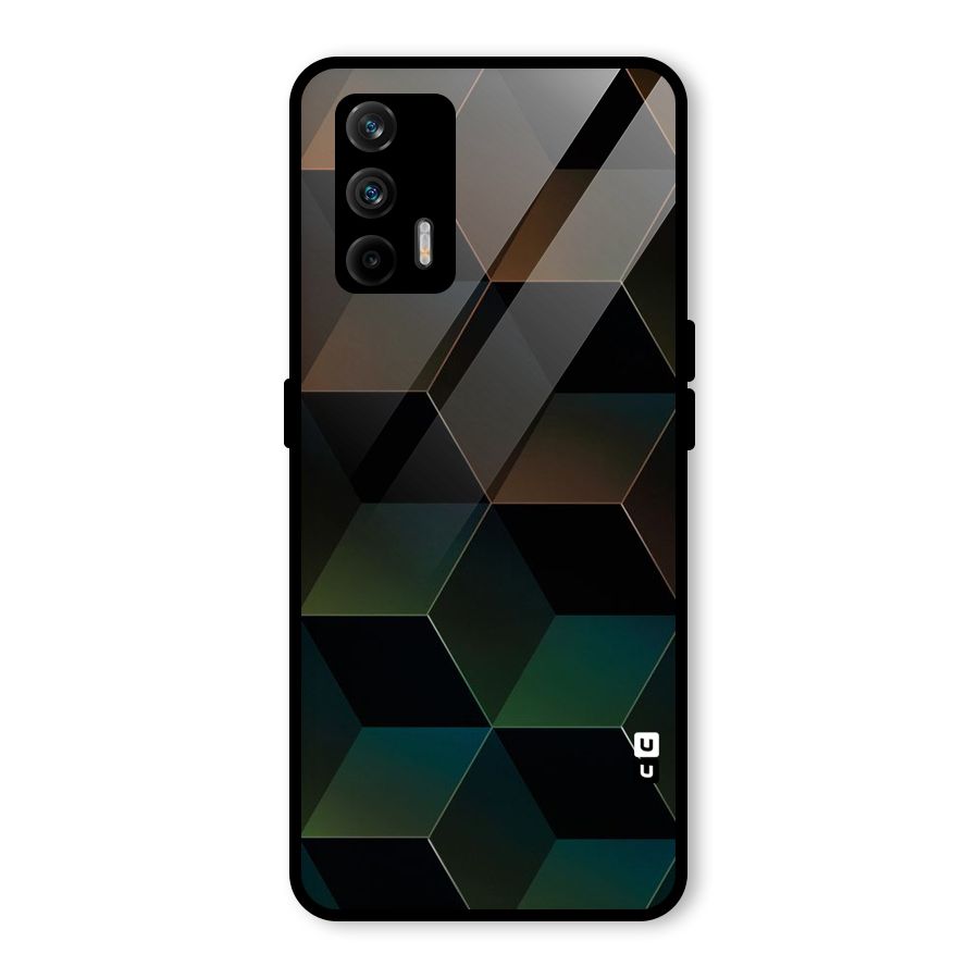 Hexagonal Design Glass Back Case for Realme GT 5G