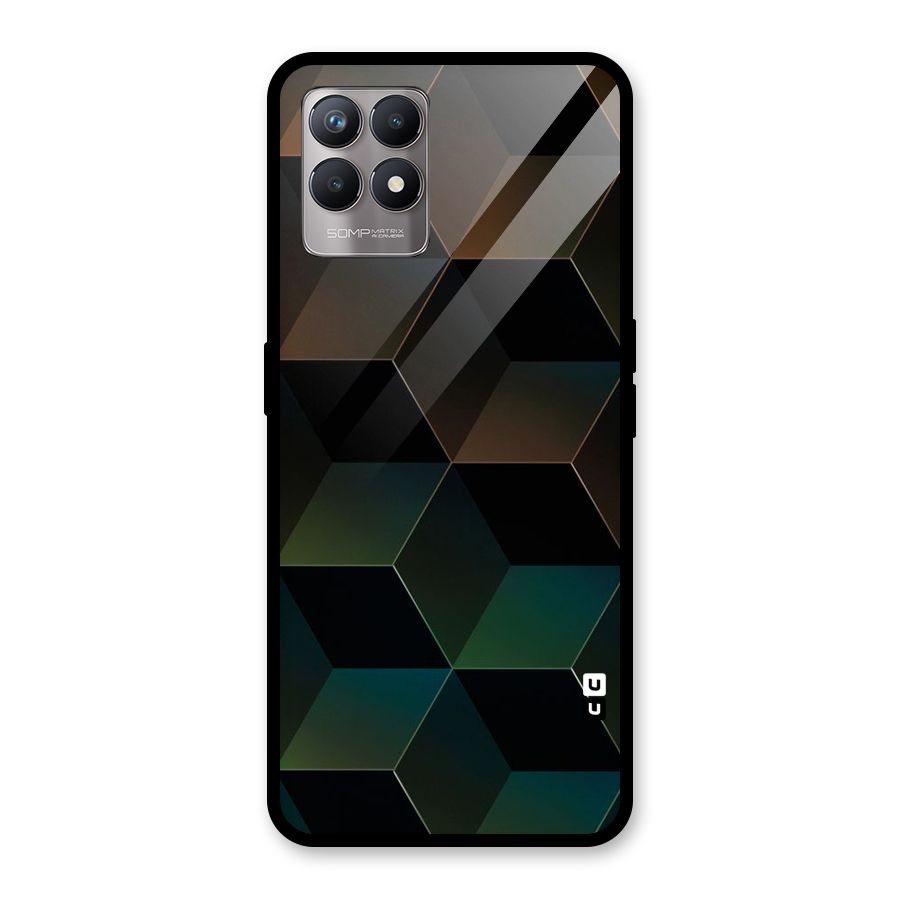 Hexagonal Design Glass Back Case for Realme Narzo 50