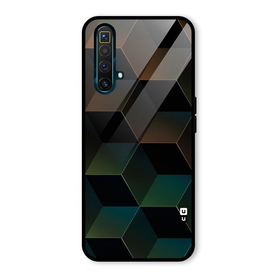 Hexagonal Design Glass Back Case for Realme X3