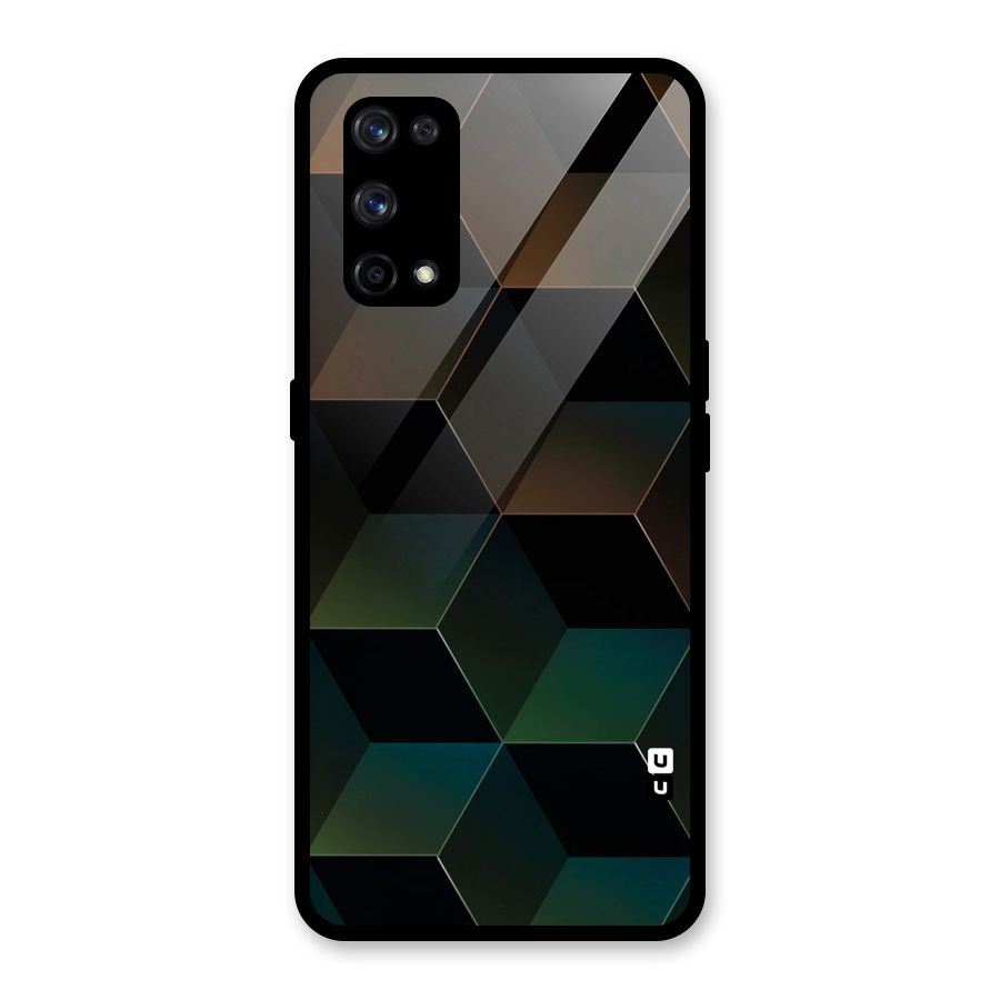 Hexagonal Design Glass Back Case for Realme X7 Pro