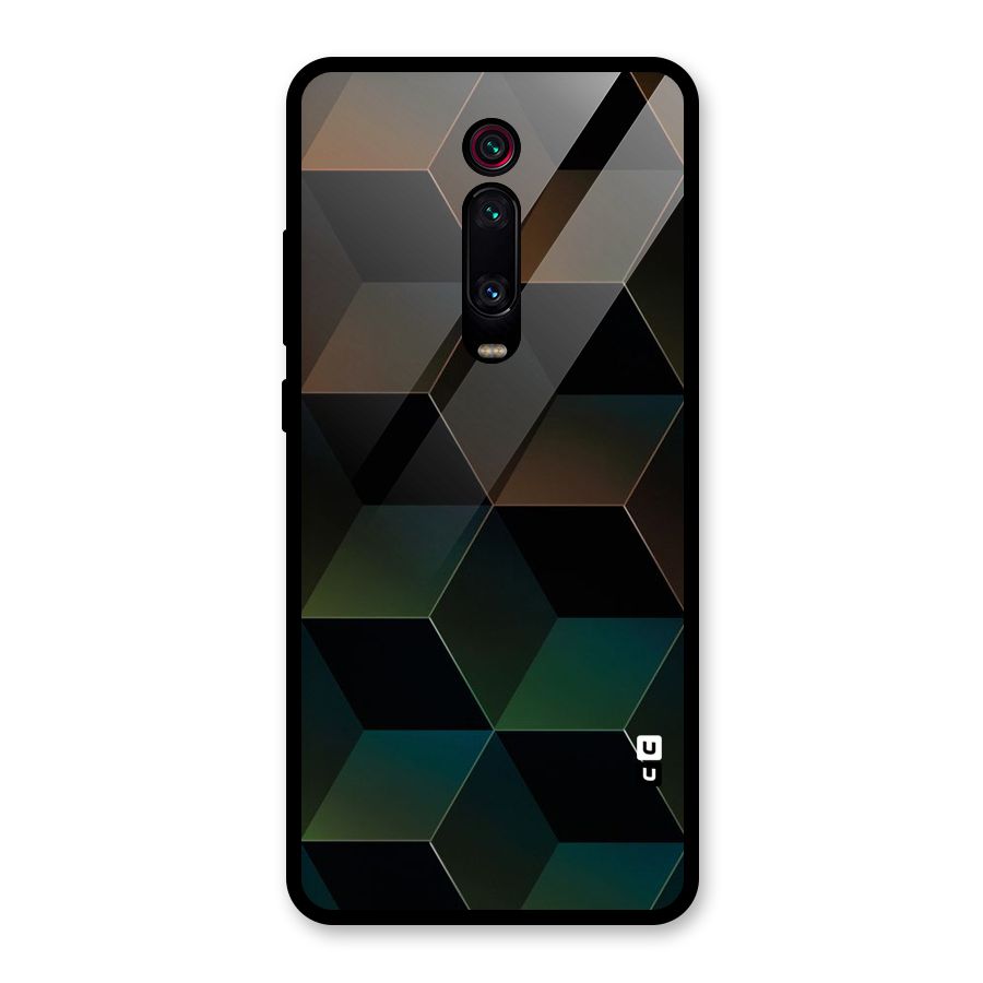 Hexagonal Design Glass Back Case for Redmi K20 Pro