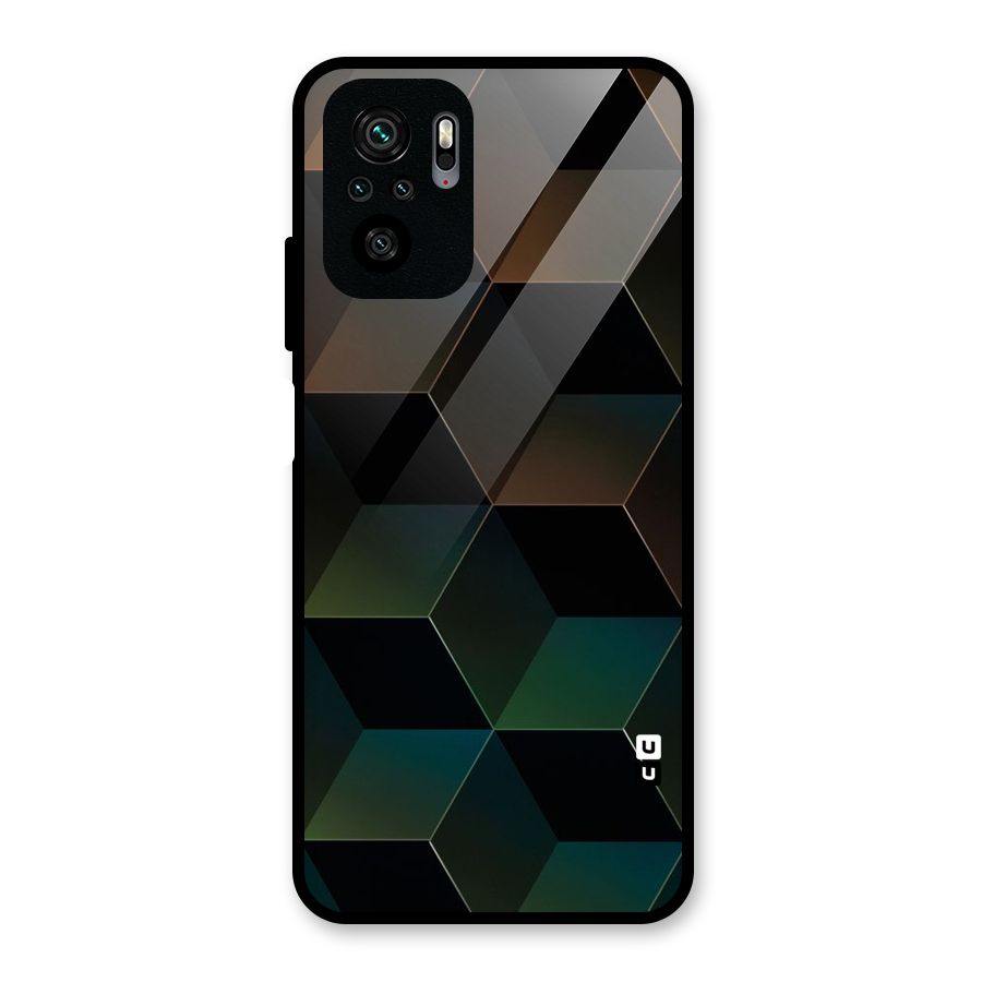 Hexagonal Design Glass Back Case for Redmi Note 11 SE