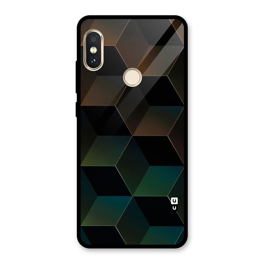 Hexagonal Design Glass Back Case for Redmi Note 5 Pro