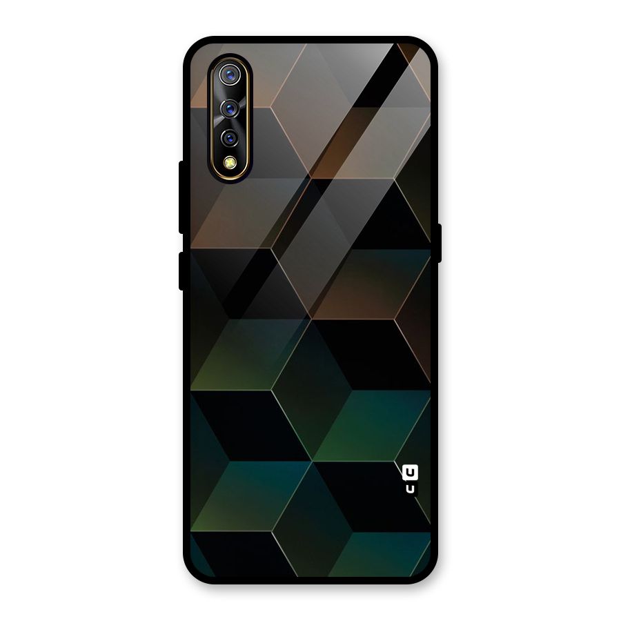 Hexagonal Design Glass Back Case for Vivo S1