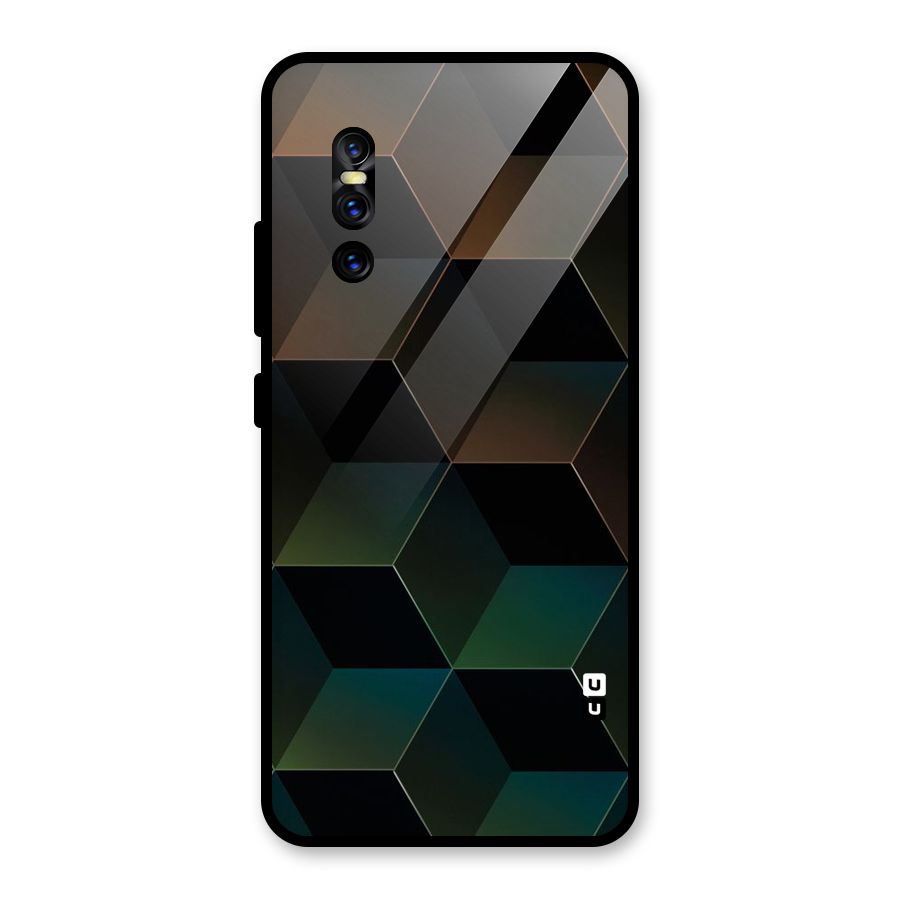 Hexagonal Design Glass Back Case for Vivo V15 Pro
